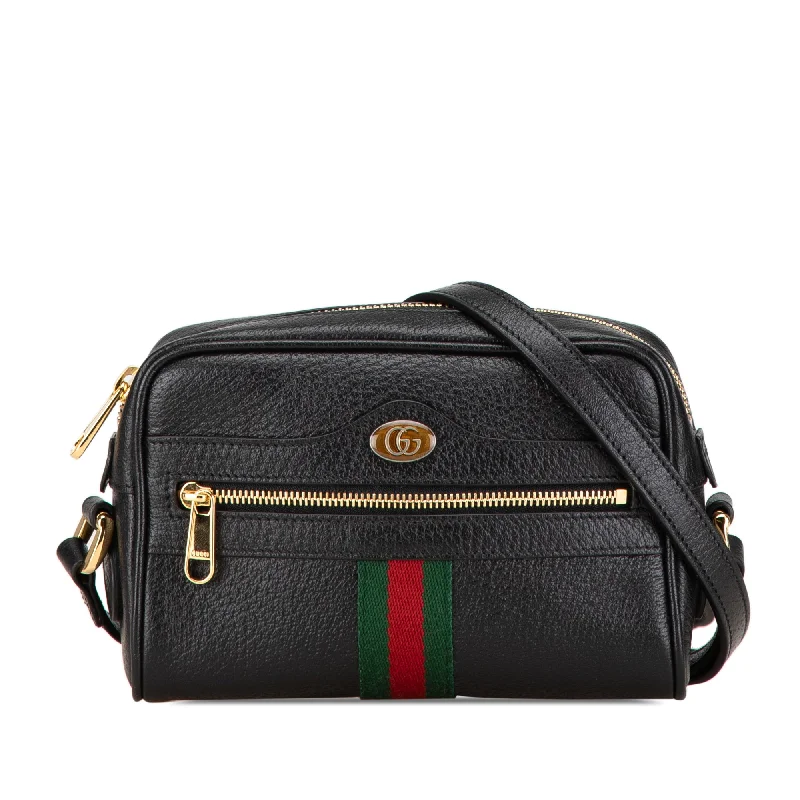 Ladies Gucci Dionysus bags with a detachable shoulder strapBlack Gucci Mini Leather Ophidia Crossbody