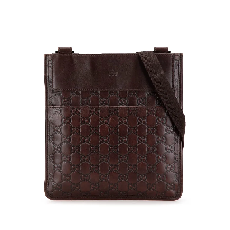 Gucci handbags for women with a metal - framed claspBrown Gucci Guccissima Crossbody Clutch Bag