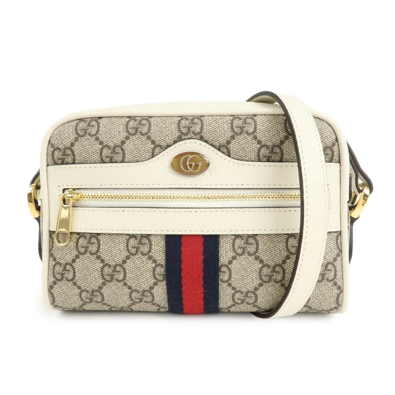 Women Gucci Sylvie bags with a leather - wrapped handleGUCCI Ophidia Sherry GG Supreme Leather Shoulder Bag 517350