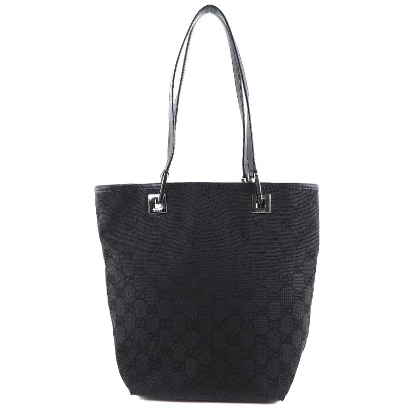 Women Gucci bags with a zippered interior pocketGucci 31244 GG Canvas Black Ladies HandBag