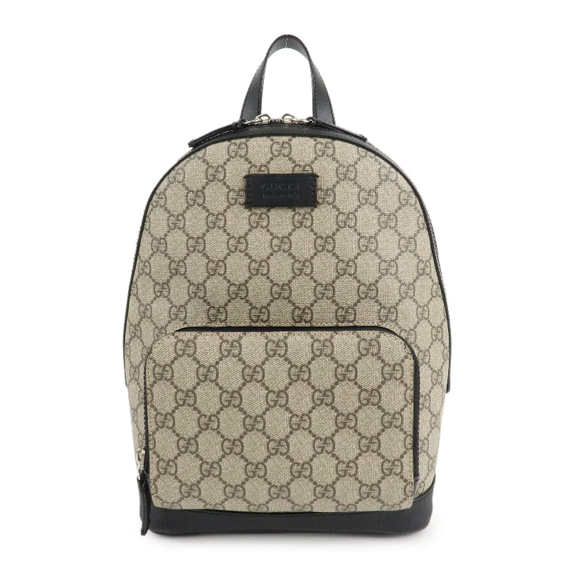 Gucci Dionysus bags for women with tiger - head claspsGUCCI GG Supreme Leather Back Pack Beige Black 429020