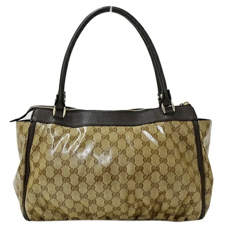 Gucci Marmont bags for women with quilted leather exteriorsGUCCI Bag Women's Tote Shoulder GG Crystal Abbey Brown Beige 327787