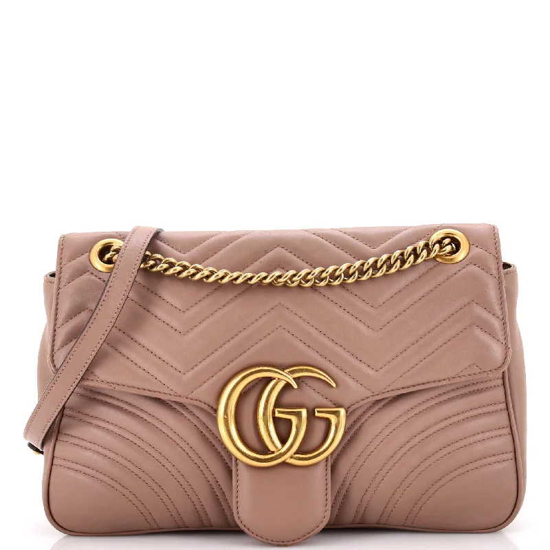 Women Gucci Sylvie bags with a detachable ribbon detailGG Marmont Flap Bag Matelasse Leather Medium