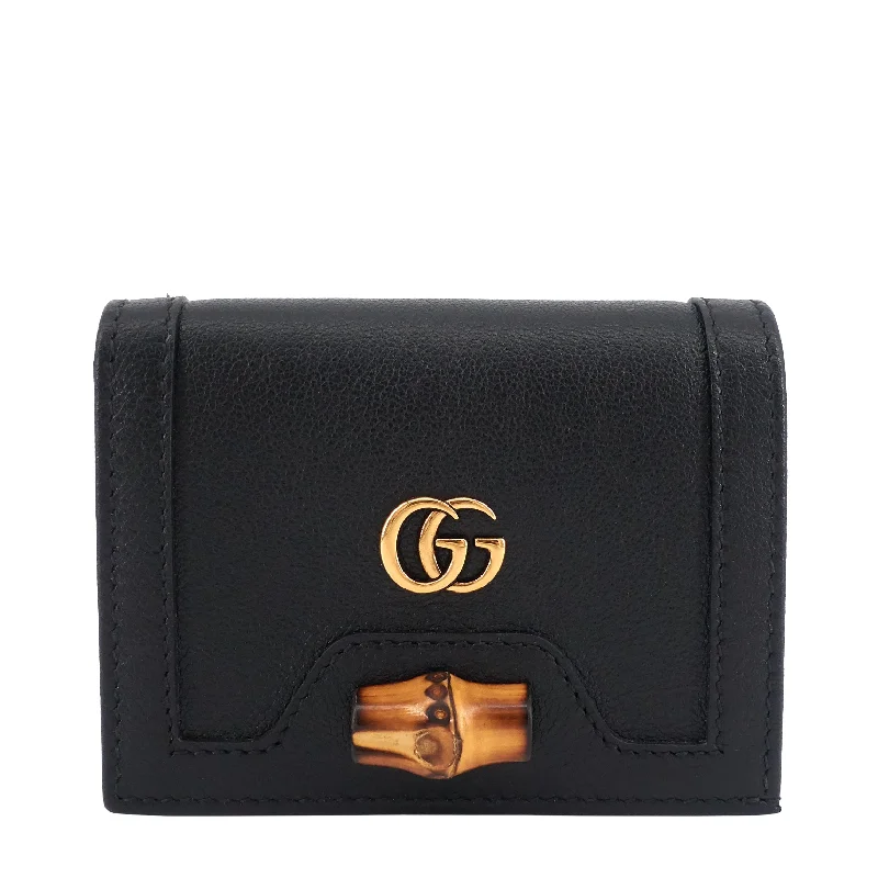 Gucci backpacks for women with a padded laptop compartmentDiana Card Case Leather Wallet