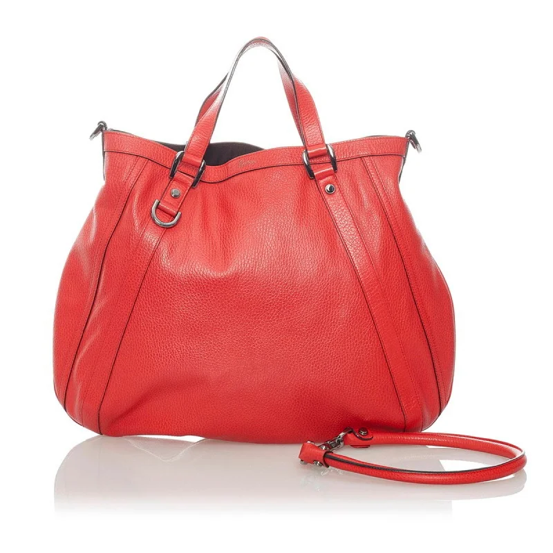 Medium - sized Women Gucci handbags for everyday useGucci Abbey HandBag Shoulder Bag 268641 Red Leather Ladies Gucci