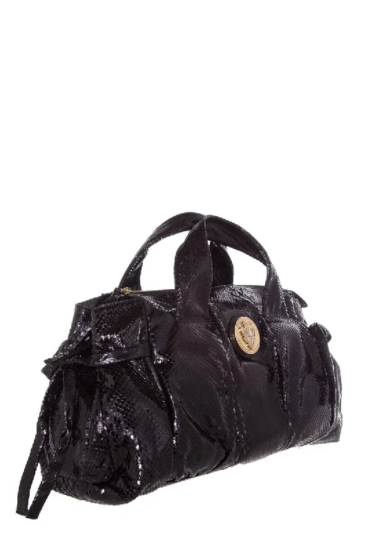 Gucci backpacks for women with a sleek silhouetteGucci Hysteria Black Snakeskin Handbag