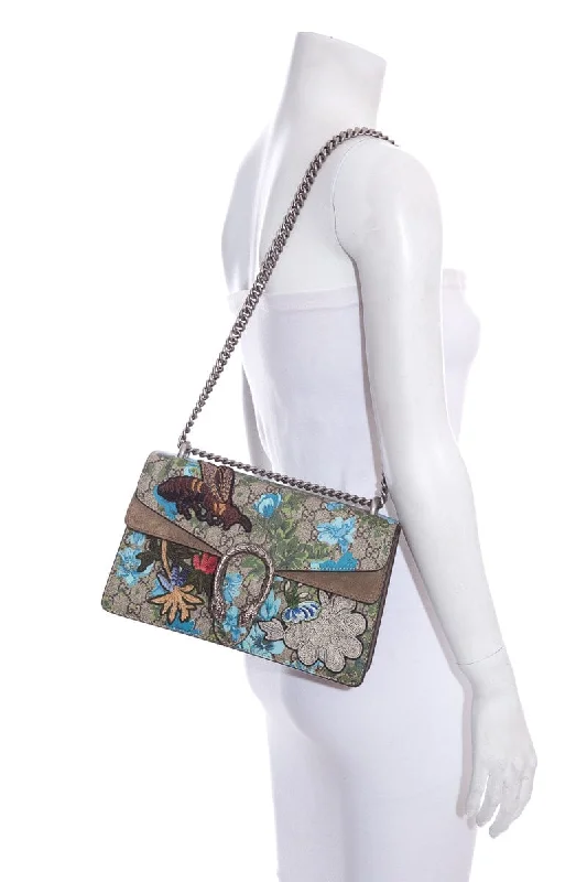 Women Gucci bags with a detachable mirror insideGucci GG Supreme Blooms Embroidered Dionysus Handbag