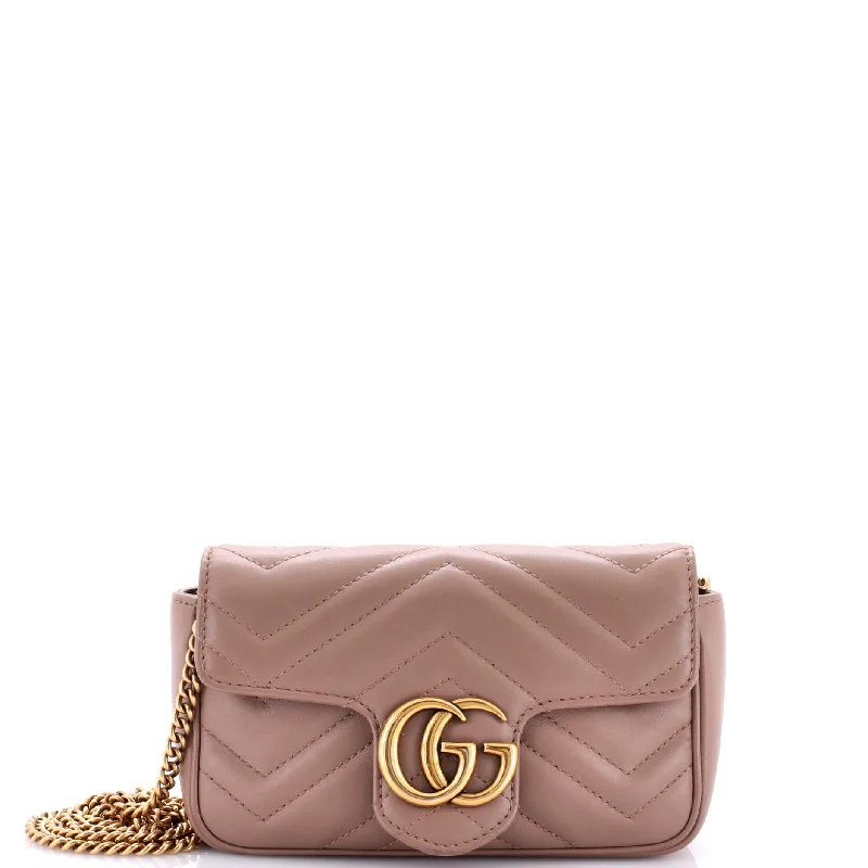 Gucci handbags for women with a back - zip pocketGG Marmont Flap Bag Matelasse Leather Super Mini