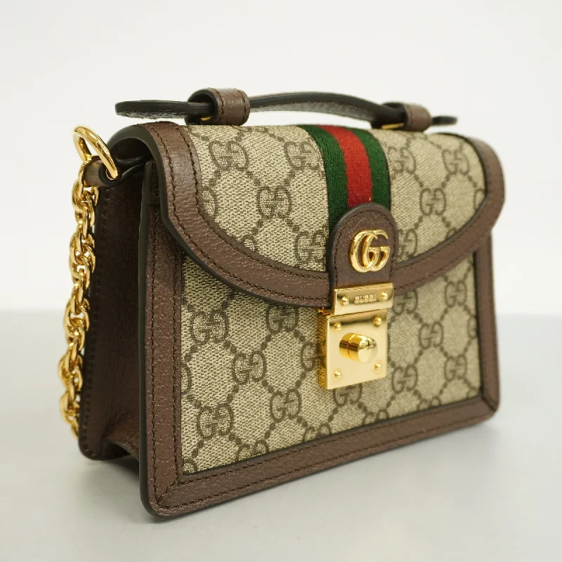 Gucci tote bags for women with a water - resistant coatingGucci  Sherry Line Shoulder Bag 98 02 004 Women's GG Supreme,Leather