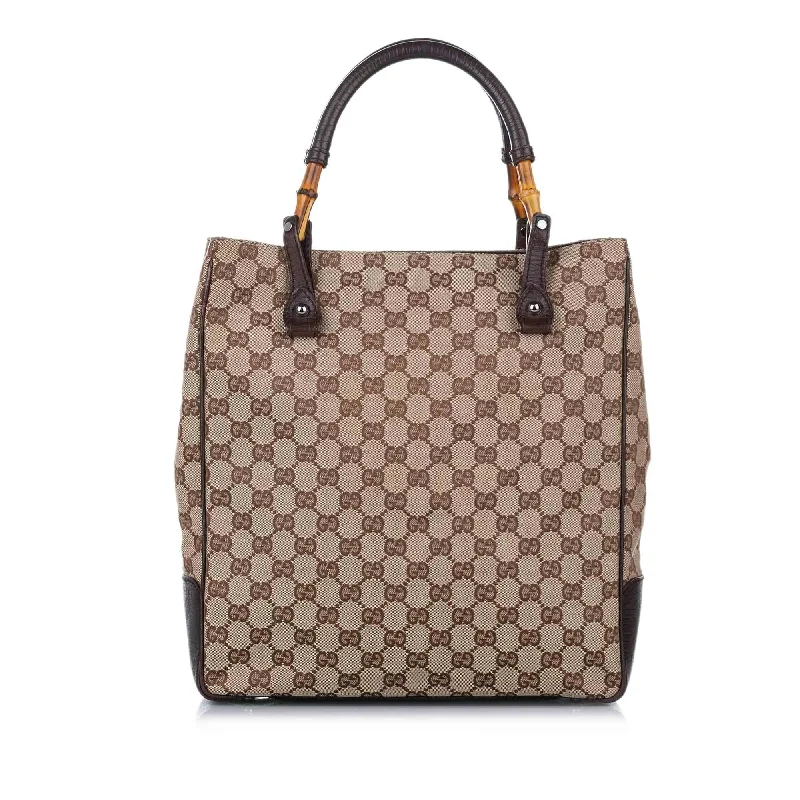 Ladies Gucci Dionysus bags with a star - shaped charmGucci Bamboo GG Canvas Tote (SHG-17105)