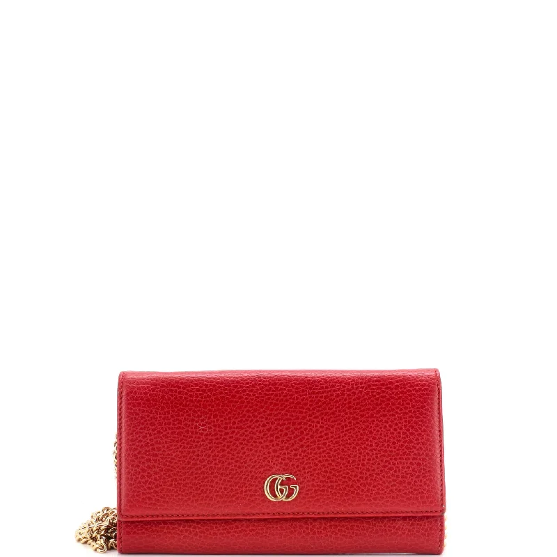 Gucci Marmont bags for women with a snakeskin - effect panelGG Marmont Continental Chain Wallet Leather