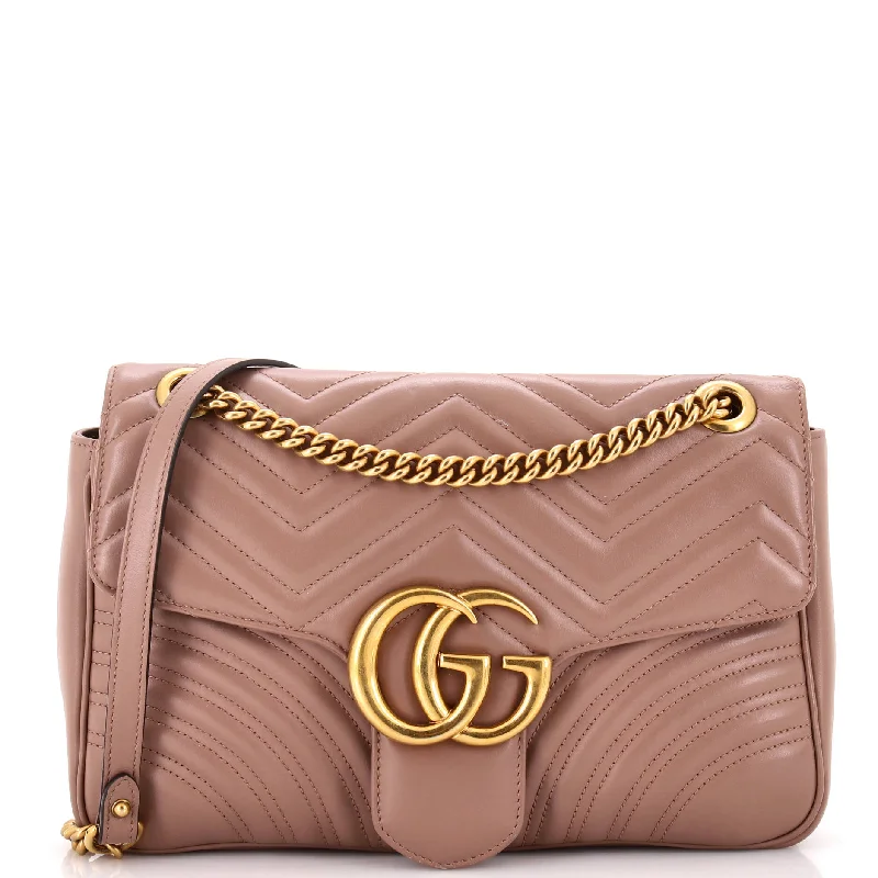 Gucci backpacks for women with a padded laptop compartmentGG Marmont Flap Bag Matelasse Leather Medium