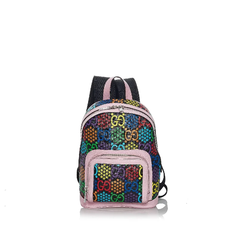 Women Gucci bags with a detachable mobile phone holderGucci Backpack Psychedelic GG Supreme Canvas