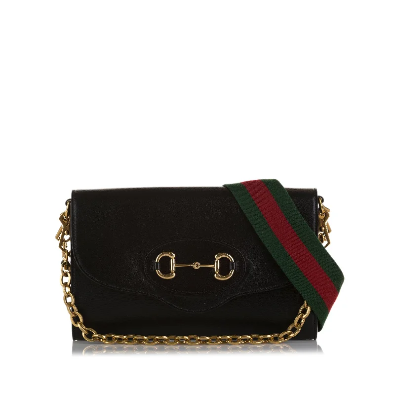 Gucci backpacks for women with a multi - pocket designGucci Horsebit 1955 Crossbody Bag Small Black