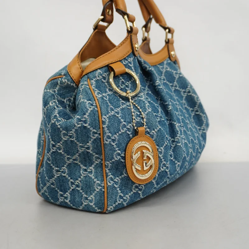 Gucci Marmont bags for women with gold - toned hardwareGucci  Sukey GG Denim 211944 Women's Denim HandBag Blue