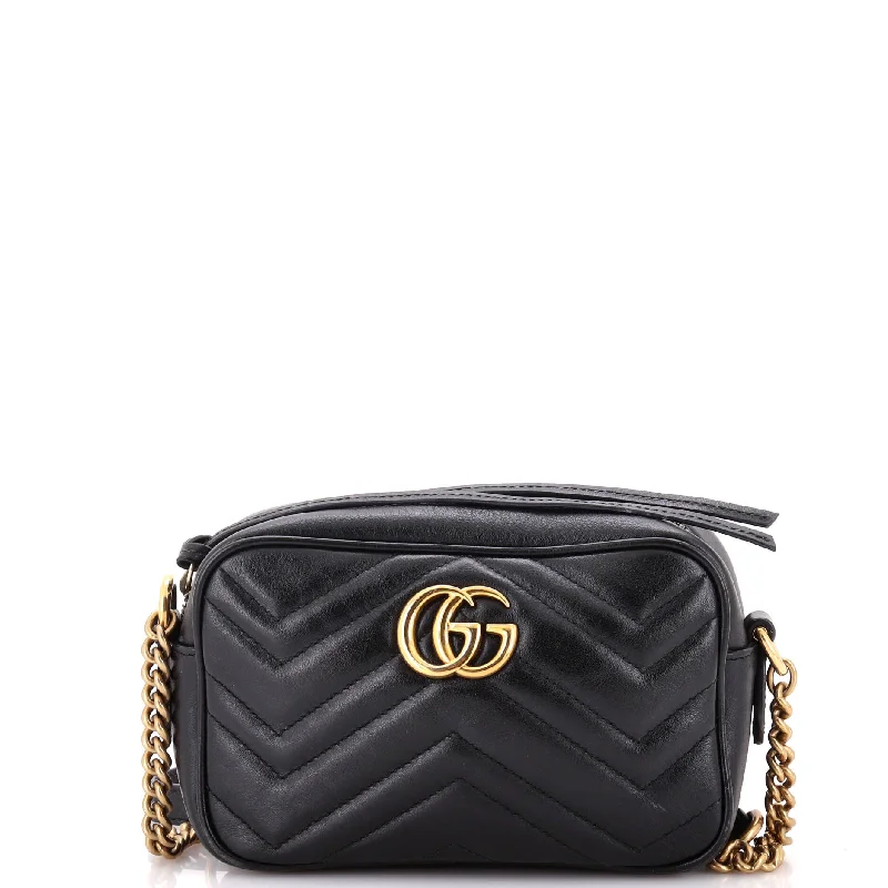 Medium - sized Women Gucci handbags for everyday useGG Marmont Shoulder Bag Matelasse Leather Mini