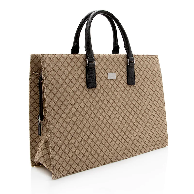 Ladies Gucci shoulder bags with a wide - width strapGucci Diamante Canvas Tote (15190)