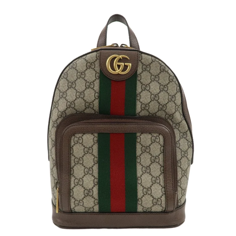 Ladies Gucci Dionysus bags with a detachable shoulder strapGUCCI Ophidia Sherry GG Supreme Leather Small Backpack 547965