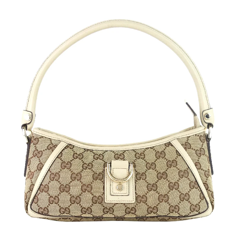 Gucci tote bags for women with a printed Gucci logoAbbey D-Ring Monogram Canvas Pochette Bag