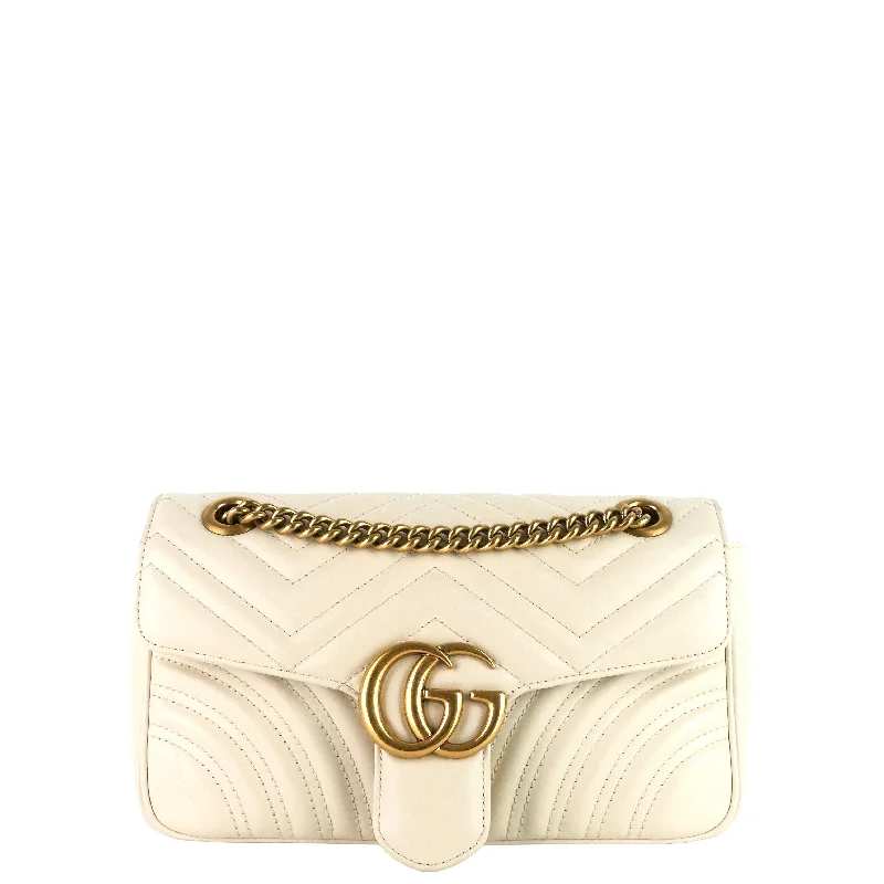 Gucci Marmont bags for women with a contrast - colored interiorGG Marmont Small Leather Flap Bag