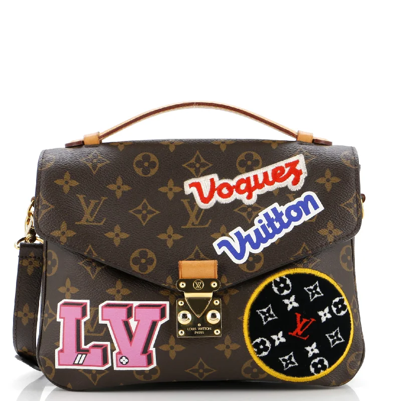 Louis Vuitton crossbody bags with a woven leather strap for texturePochette Metis Limited Edition Patches Monogram Canvas