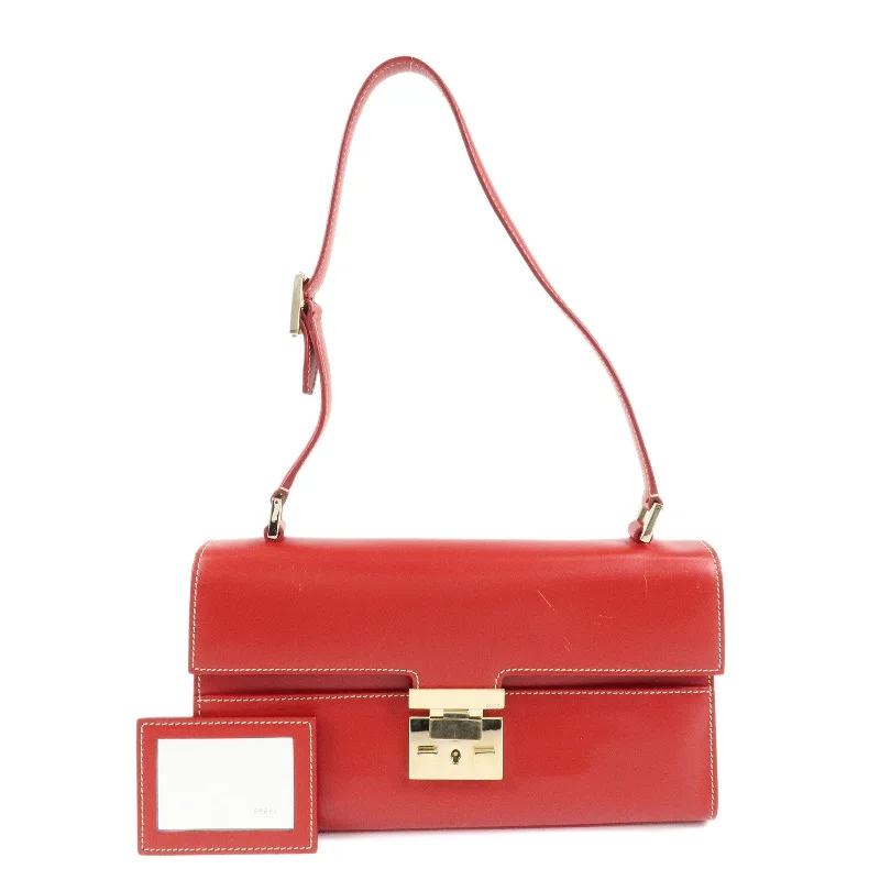 Ladies Gucci Dionysus bags with a chain - link shoulder strapGUCCI Leather One Shoulder Bag Hand Bag Red 001.4214