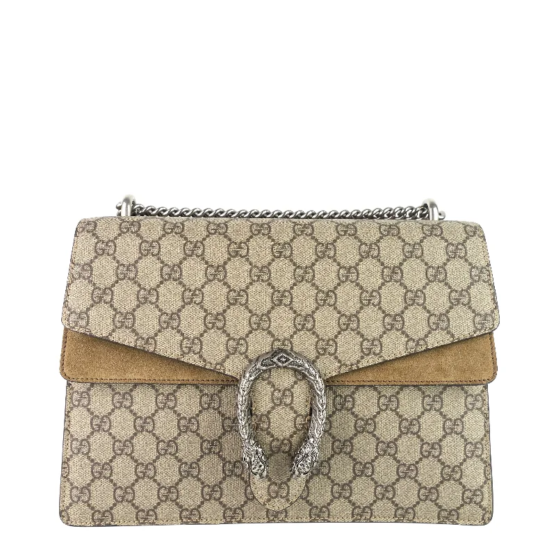 Ladies Gucci shoulder bags with a magnetic - closure flapDionysus Medium GG Supreme Monogram Canvas Bag