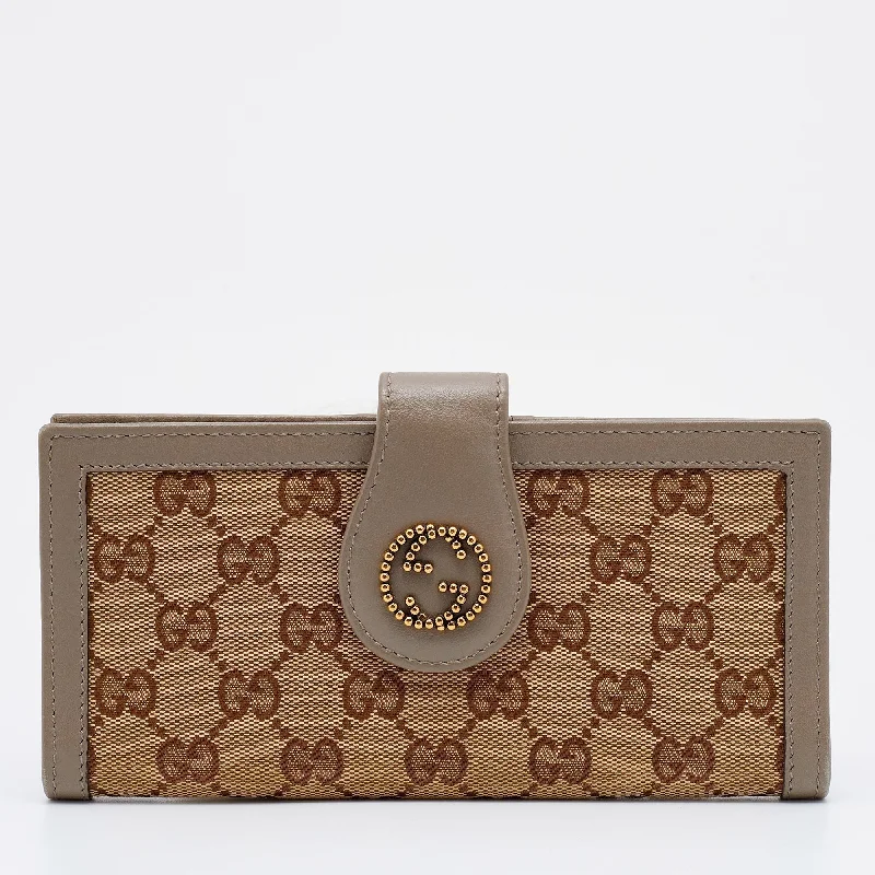 Ladies Gucci Dionysus bags in a pastel colorGucci Beige/Brown GG Canvas And Leather Scarlett Continental Bifold Wallet