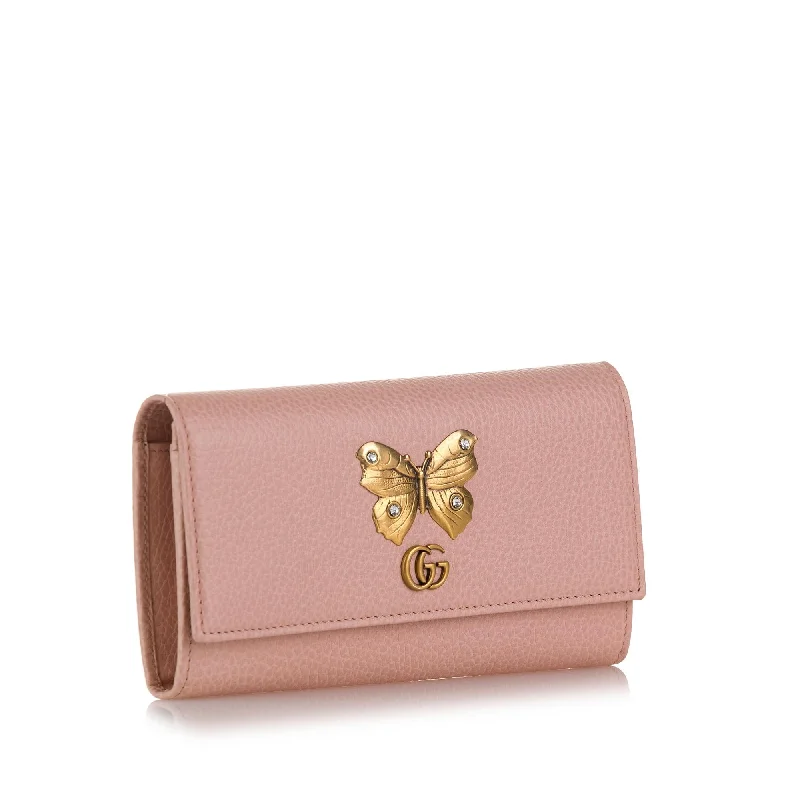 Gucci backpacks for women with a hidden back pocketGucci Garden GG Marmont Butterfly Wallet (6LW44x)