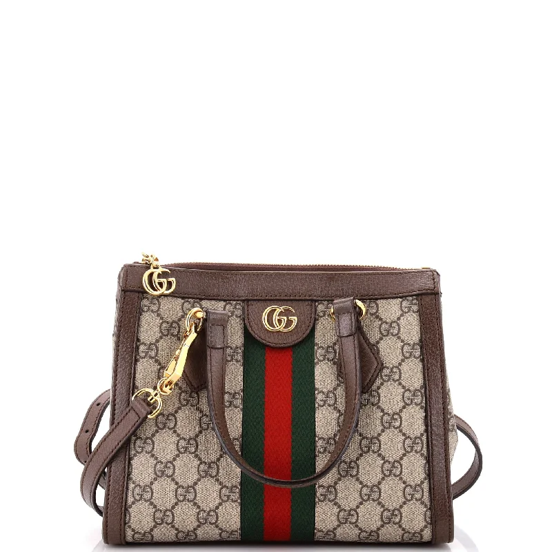 Gucci handbags for women with a back - zip pocketOphidia Top Handle Tote GG Coated Canvas Small