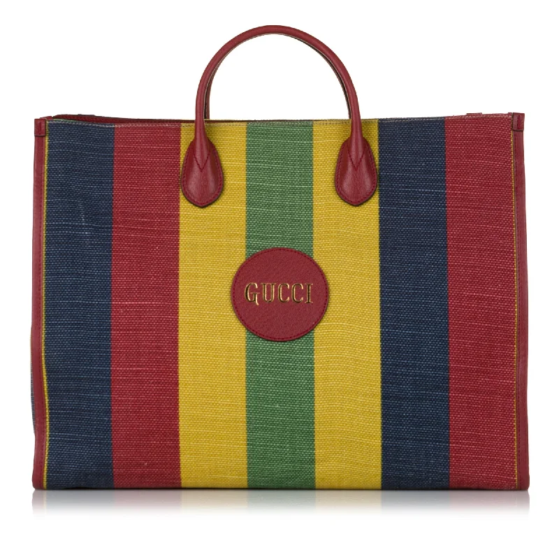 Gucci backpacks for women with a padded laptop compartmentGucci Baiadera Shopper Stripe Canvas