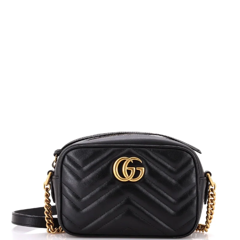 Women Gucci Sylvie bags with a monogram - embossed leatherGG Marmont Shoulder Bag Matelasse Leather Mini