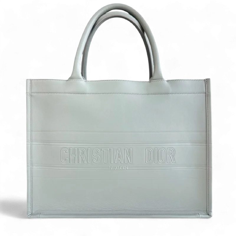 Christian Dior Saddle bags with a distressed leather finishDior Book Tote - 36CM Medium Smooth Calfskin Grey Gray Top Handle Bag