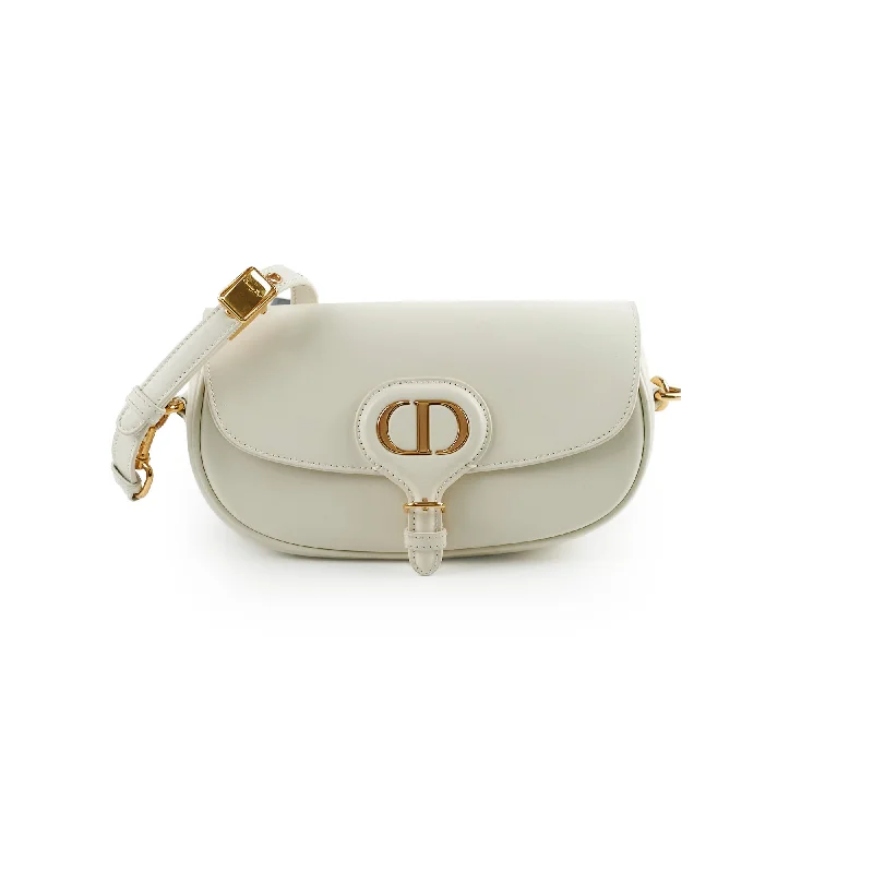 Christian Dior handbags with a detachable mirror for on - the - go touch - upsChristian Dior Bobby East West Bag White