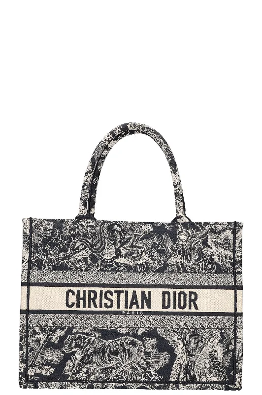 Contemporary Christian Dior handbags with a unique shapeCHRISTIAN DIOR Book Tote Blue & White