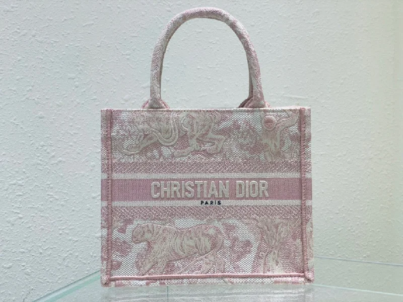 Christian Dior Saddle bags with a distressed leather finishChristian Dior Small Book Tote Pink, For Women