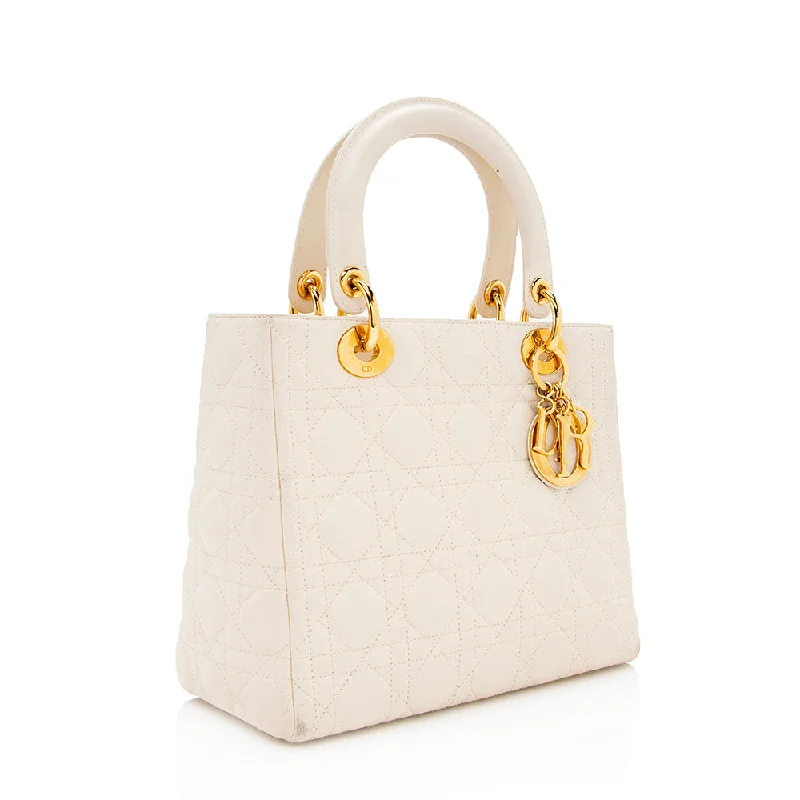 Fashion - forward Christian Dior tote bags for the modern womanDior Lambskin Lady Dior Medium Tote (SHF-20989)