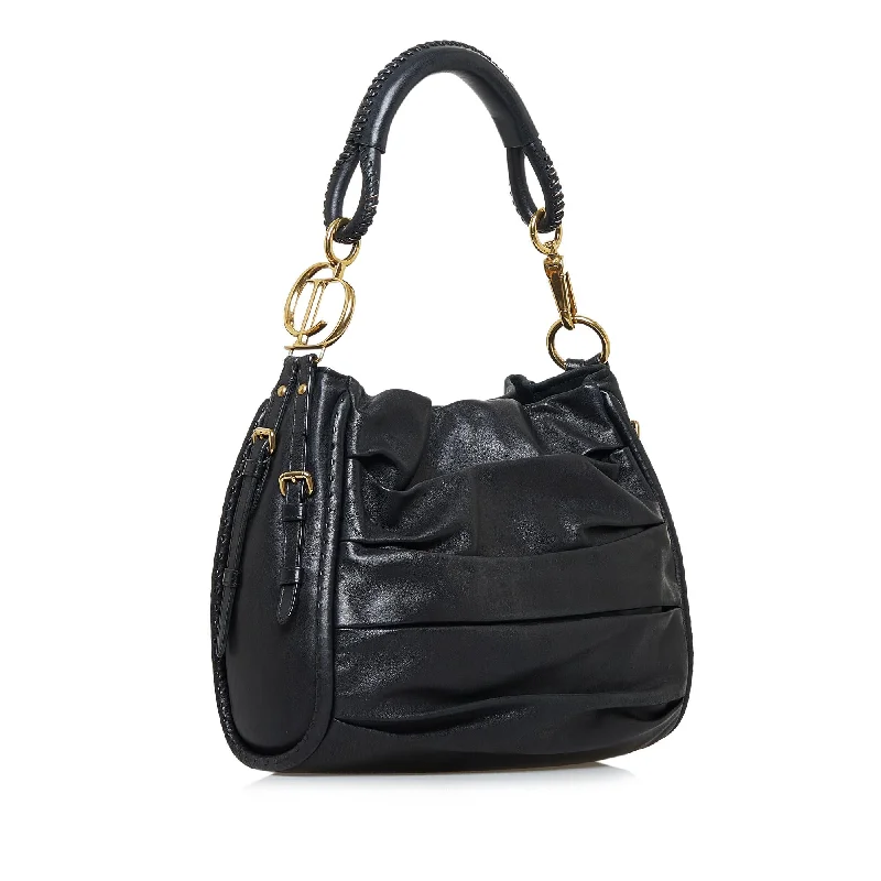 Contemporary Christian Dior handbags with a unique shapeDior Leather Shoulder Bag (SHG-zxRKkl)