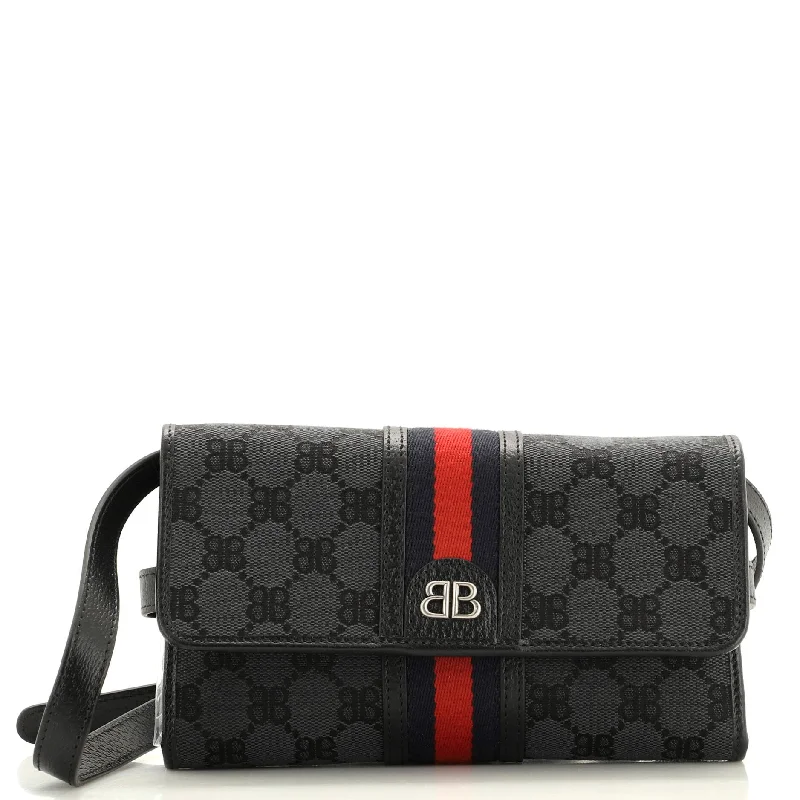 Gucci Marmont bags for women with a snakeskin - effect panelx Gucci The Hacker Wallet on Strap BB Coated Canvas