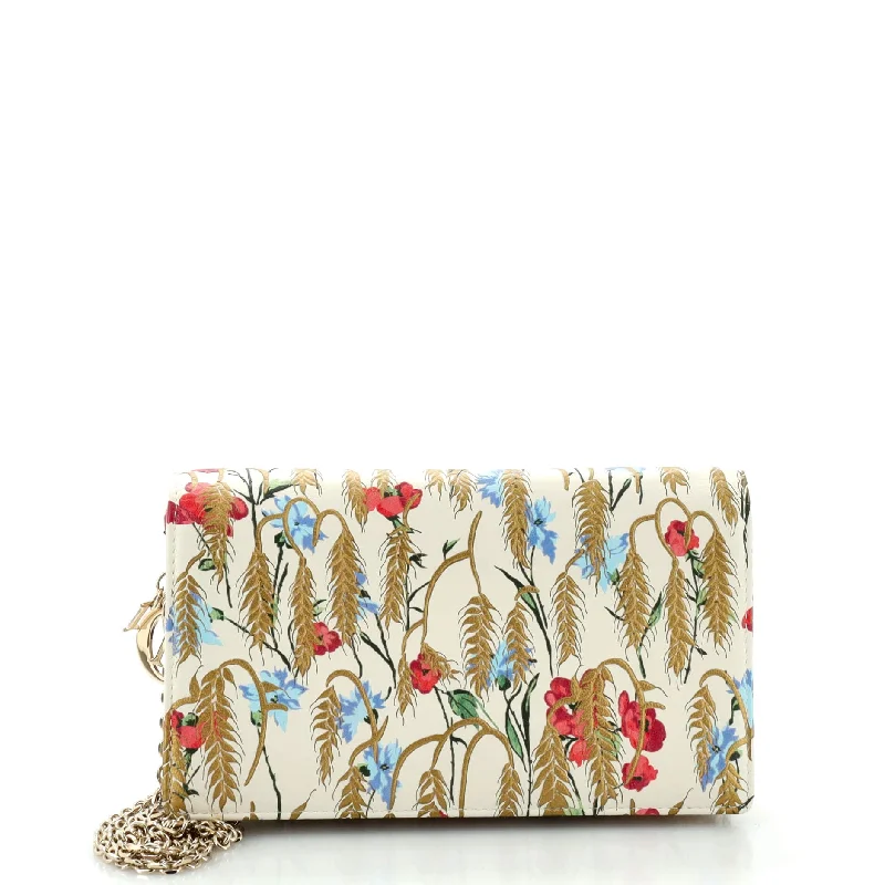 Christian Dior crossbody bags with a front - flap pocket for easy accessLady Dior Wallet on Chain Pouch Printed Leather