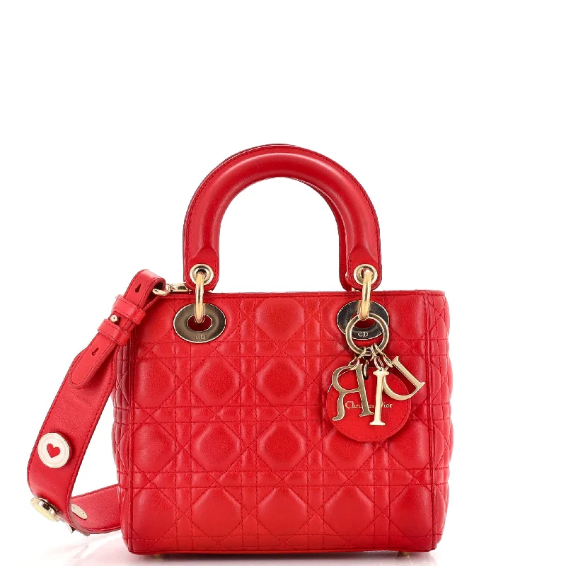 Christian Dior tote bags with a double - handle and shoulder - strap optionMy Lady Dior Bag Cannage Quilt Lambskin