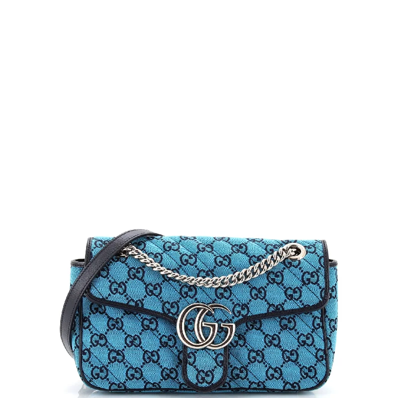 Gucci handbags for women with a beaded trimGG Marmont Flap Bag Diagonal Quilted GG Canvas Small