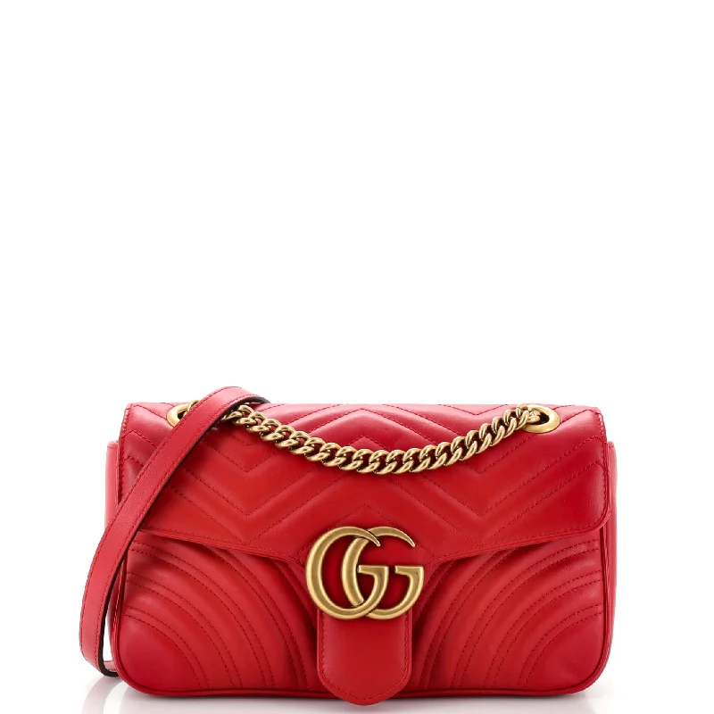 Women Gucci crossbody bags with a woven leather strapGG Marmont Flap Bag Matelasse Leather Small