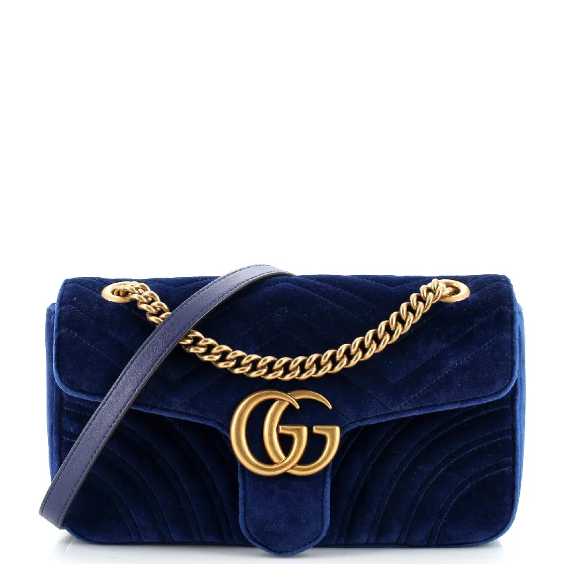 Women Gucci backpacks with a luxurious leather finishGG Marmont Flap Bag Matelasse Velvet Small