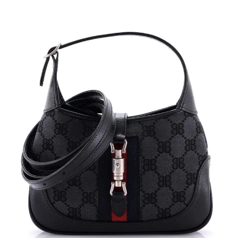 Gucci Marmont bags for women with a snakeskin - effect panelx Gucci The Hacker Project Jackie 1961 Hobo BB Canvas Mini