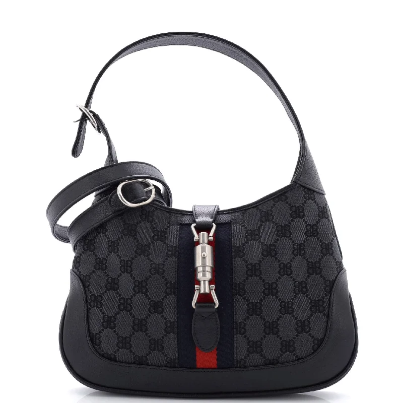 Women Gucci Sylvie bags with a monogram - embossed leatherx Gucci The Hacker Project Jackie 1961 Hobo BB Canvas Small