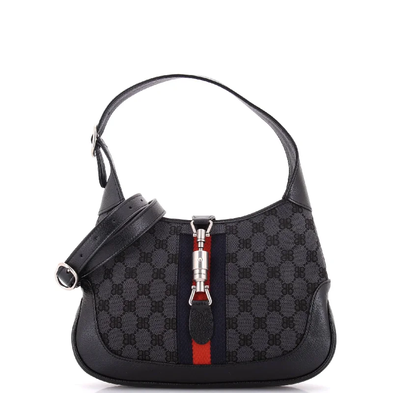 Ladies Gucci shoulder bags with a wide - width strapx Gucci The Hacker Project Jackie 1961 Hobo BB Canvas Small