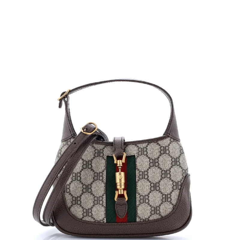 Gucci backpacks for women with a sleek silhouettex Gucci The Hacker Project Jackie 1961 Hobo BB Coated Canvas Mini