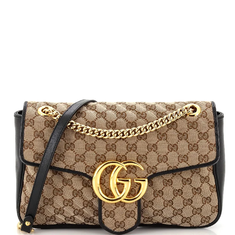 Ladies Gucci Dionysus bags in a pastel colorGG Marmont Flap Bag Diagonal Quilted GG Canvas Medium