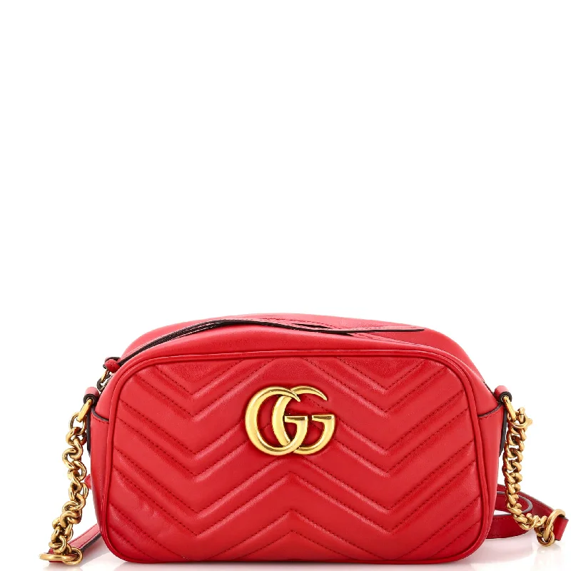 Women Gucci bags with a zip - around closure for securityGG Marmont Shoulder Bag Matelasse Leather Small